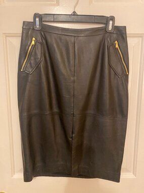 Nordstroms Caslon Aline Leather Skirt_Size 6